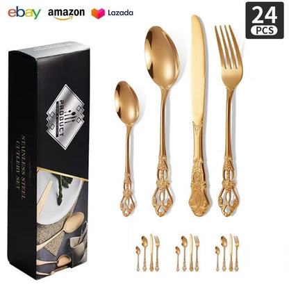 Royal Court 24-Piece Stainless Steel Western Cutlery Gift Set
