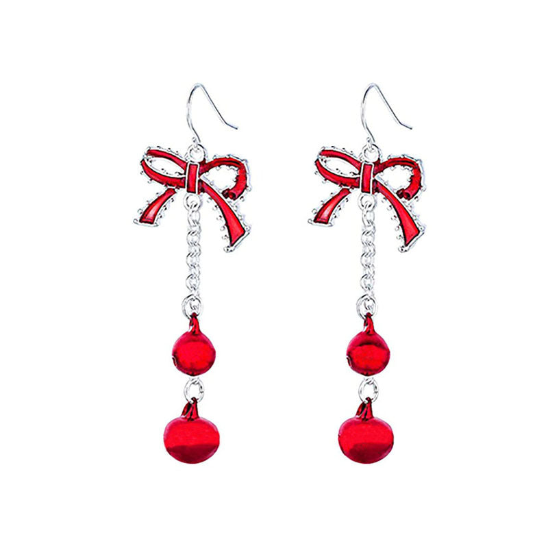 Christmas-themed alloy earrings