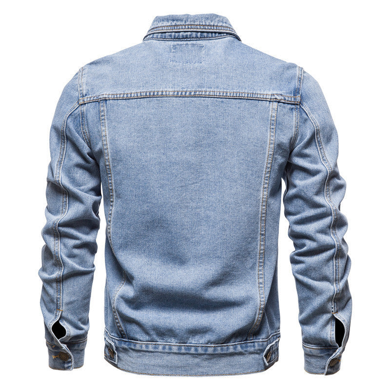 🧥Men’s Slim Denim Jacket – Korean Style, Casual Cardigan, Spring / Autumn