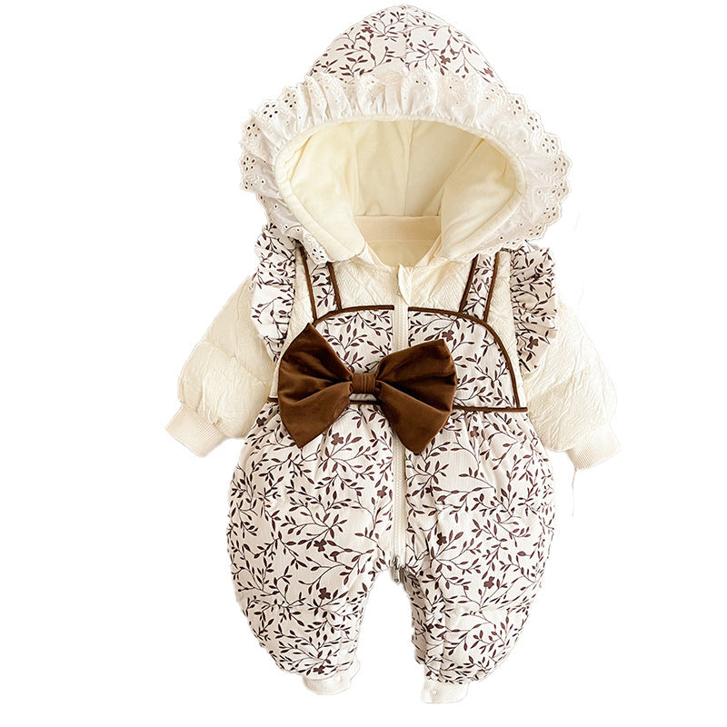 Combinaison d'hiver en duvet pour bébé fille