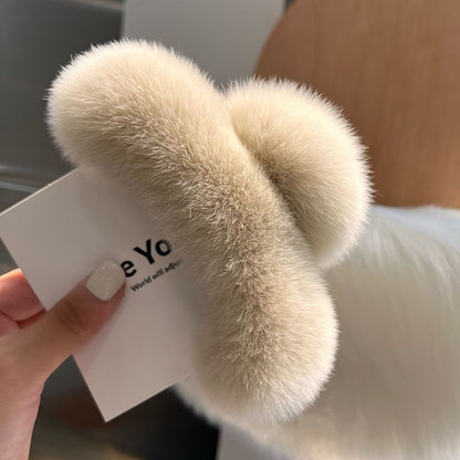 Rabbit Fur Hair Clip