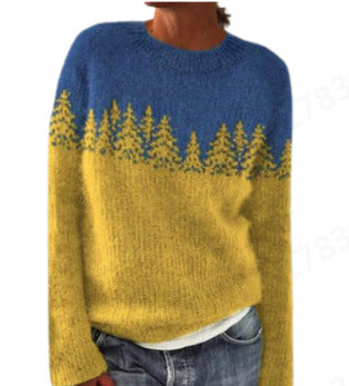 Color-Block Pullover Sweater
