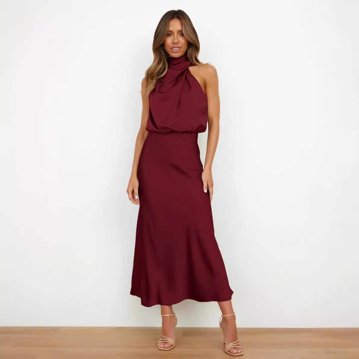 🌸Elegant Satin Sleeveless Dress