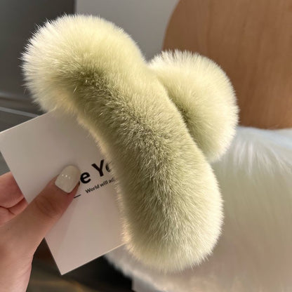 Rabbit Fur Hair Clip