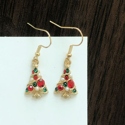 Christmas-themed alloy earrings