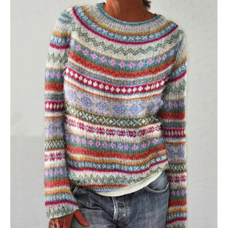 Color-Block Pullover Sweater