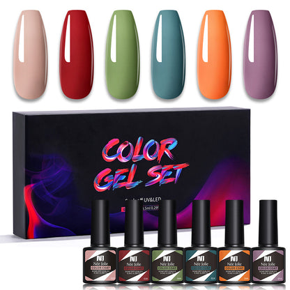 Kit de 6 vernis gel UV couleur