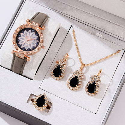 Women’s Quartz Watch & Necklace Set