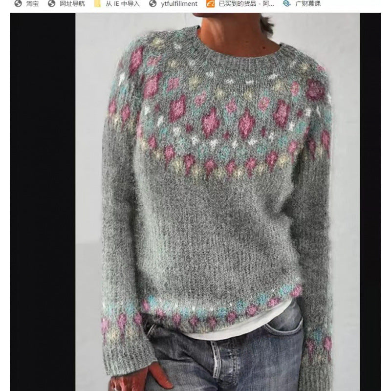 Color-Block Pullover Sweater