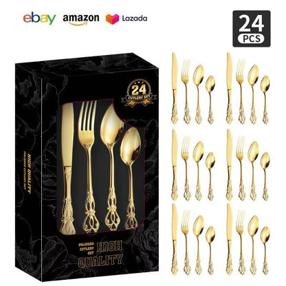 Royal Court 24-Piece Stainless Steel Western Cutlery Gift Set