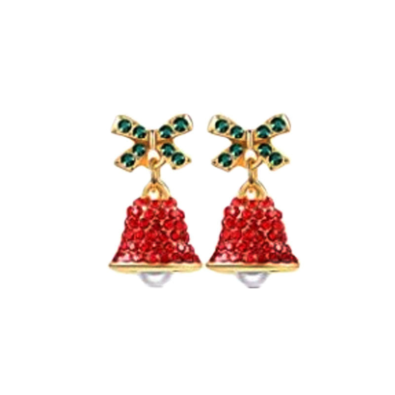 Christmas-themed alloy earrings