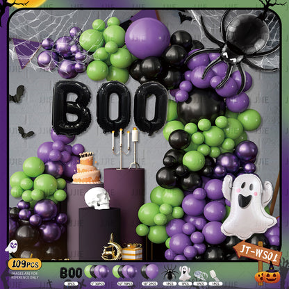 🎃 Halloween Balloon Arch Decoration Kit