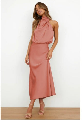 🌸Elegant Satin Sleeveless Dress