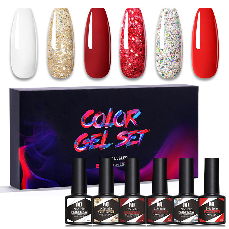 Kit de 6 vernis gel UV couleur