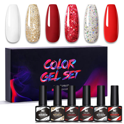 Kit de 6 vernis gel UV couleur