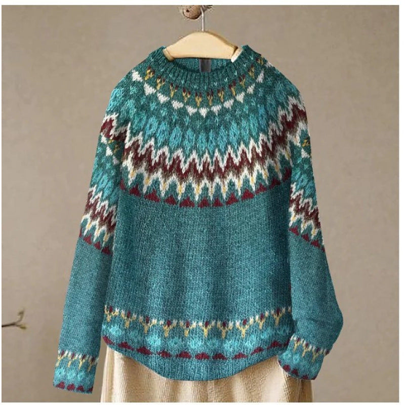 Color-Block Pullover Sweater