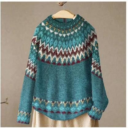 Color-Block Pullover Sweater