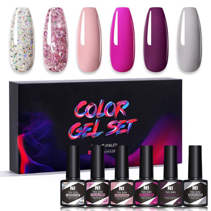 Kit de 6 vernis gel UV couleur