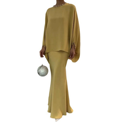 👗Women’s Pearl Mopping Dress Suit