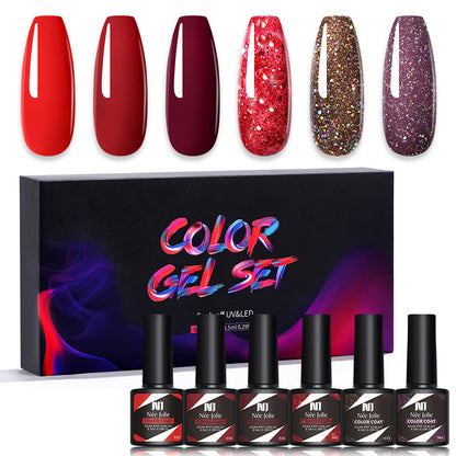 Kit de 6 vernis gel UV couleur