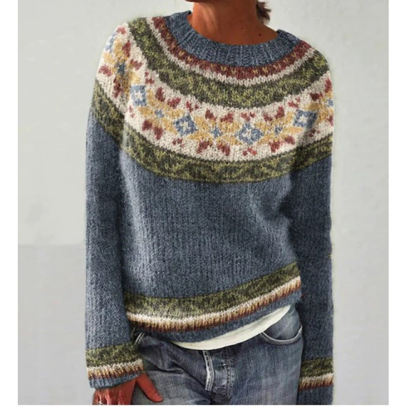 Color-Block Pullover Sweater