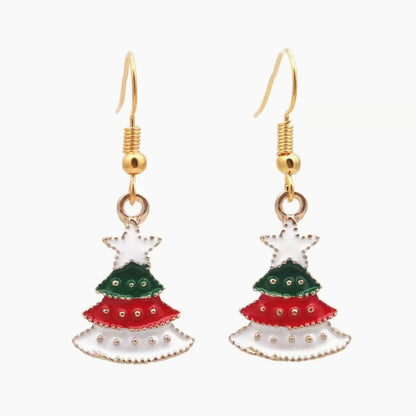 Christmas-themed alloy earrings