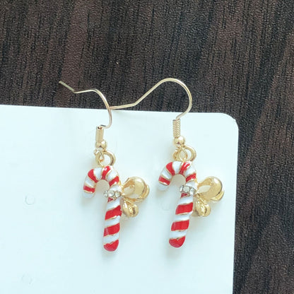 Christmas-themed alloy earrings