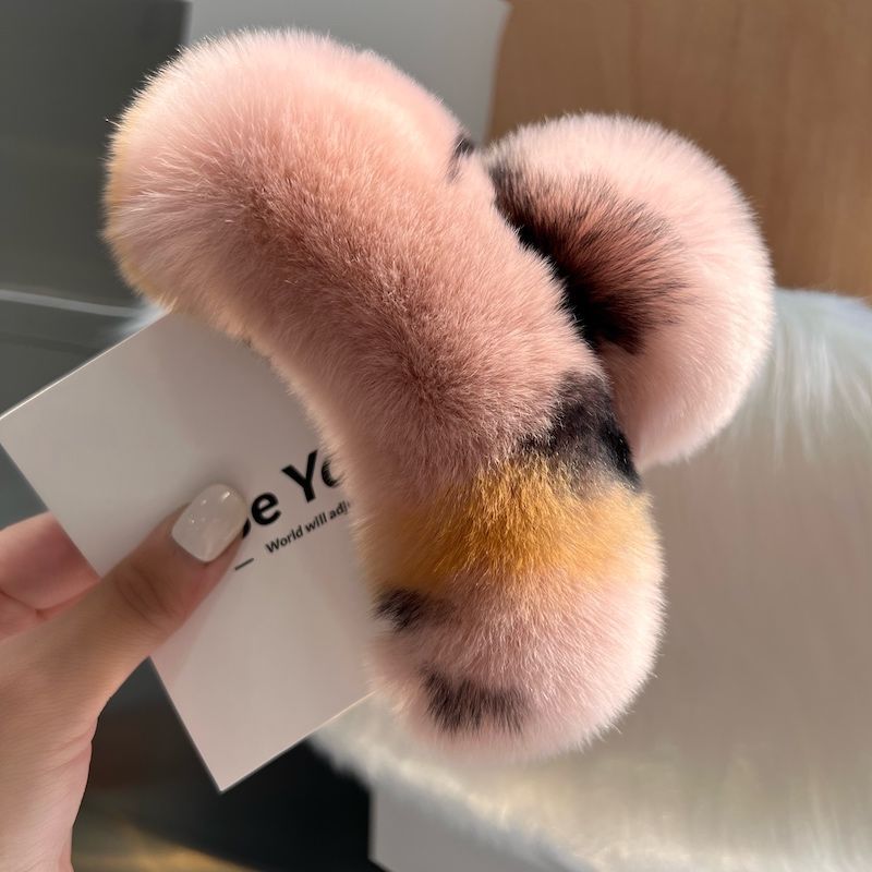 Rabbit Fur Hair Clip