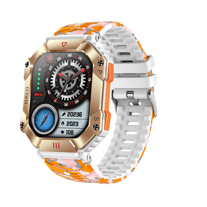 Montre connectée outdoor KR80 – Étanche, boussole, altimètre, baromètre, musique Bluetooth