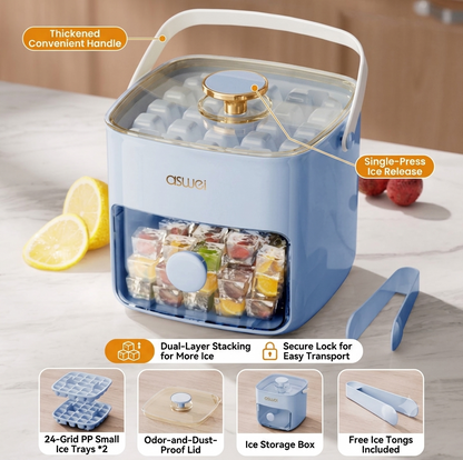 🧊Press‑Type Ice Cube Maker🍧