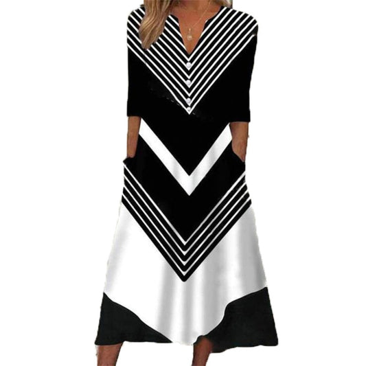 Women's Printed Pullover Dress